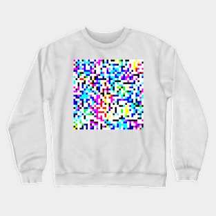 8-bit Colorful Pixel Confetti Design Crewneck Sweatshirt